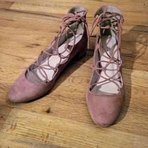 UO Mila Lace Up Heels